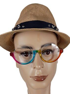 ZEELOOP PLACTIC SEMI-RIMLESS ROUND EYGLASS FRAME JGT7358308-08